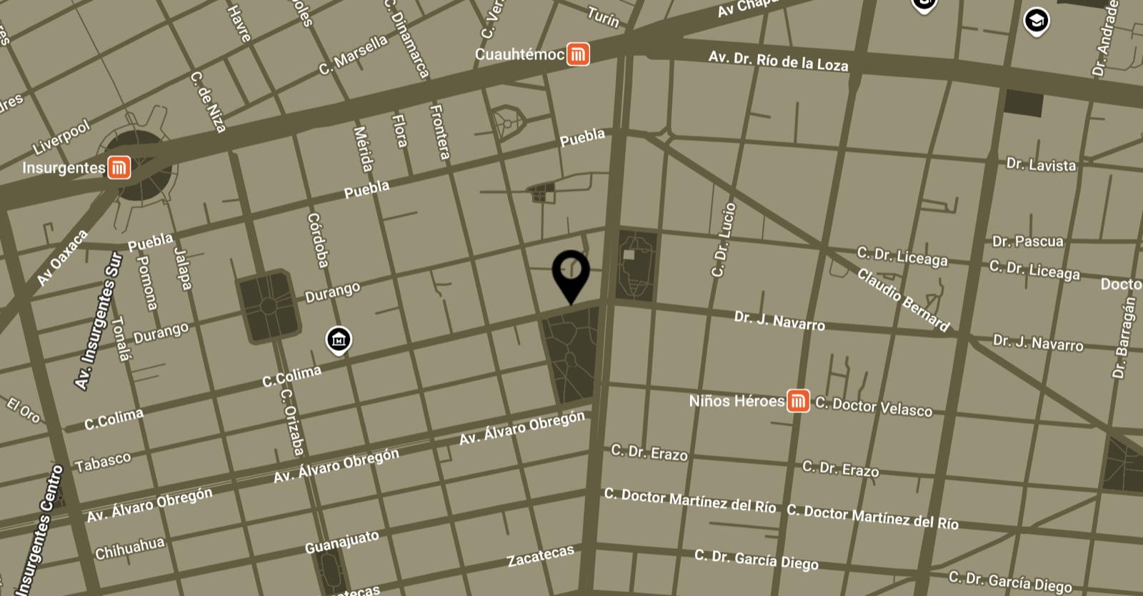 Mapa: Casa Colima en Colima 17, Roma Norte, Cuauhtémoc, CDMX